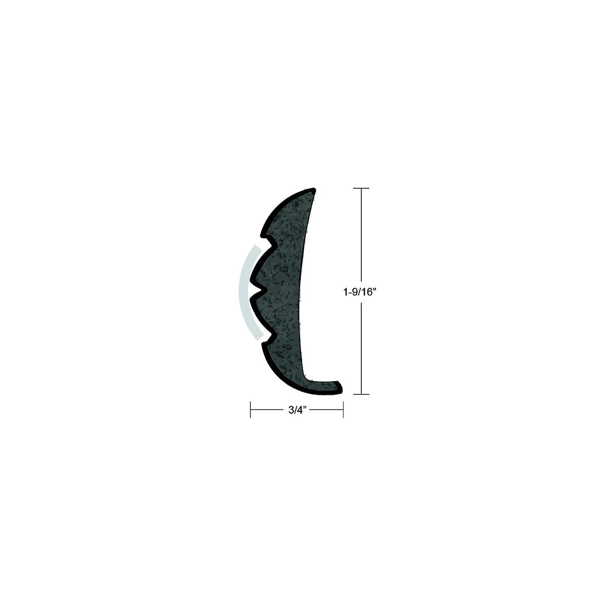 Taco Metals Rigid Vinyl Flex Core Rub Rail - V21-9959WHC50D