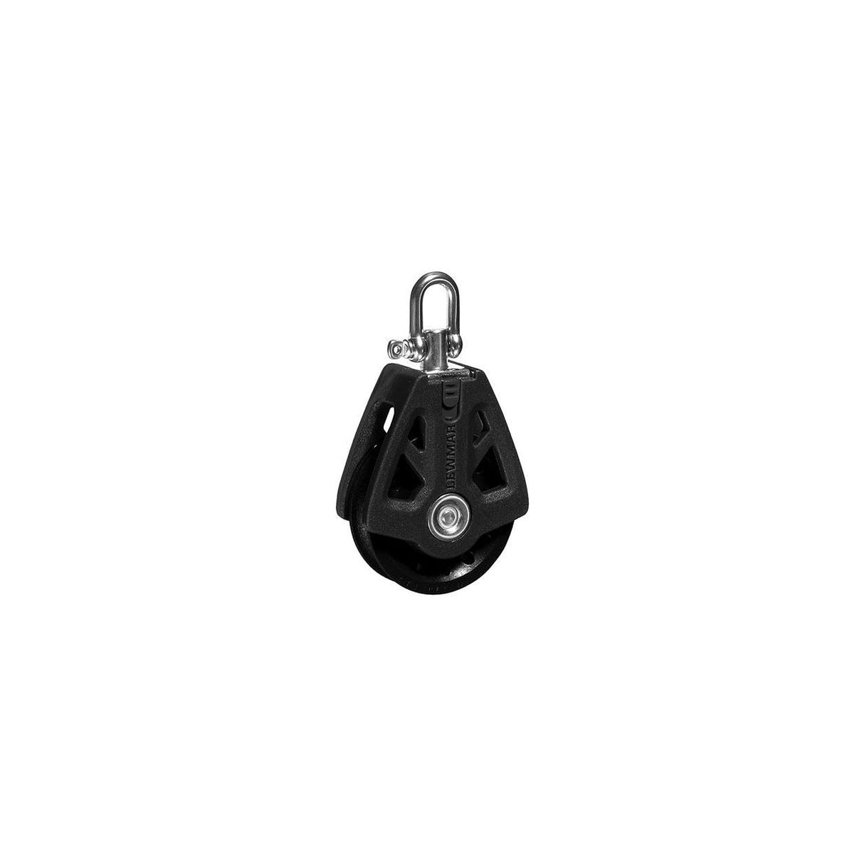 Lewmar 50MM Synchro Block, Single Black, 1/4" - 3/8" Line - 2020209448