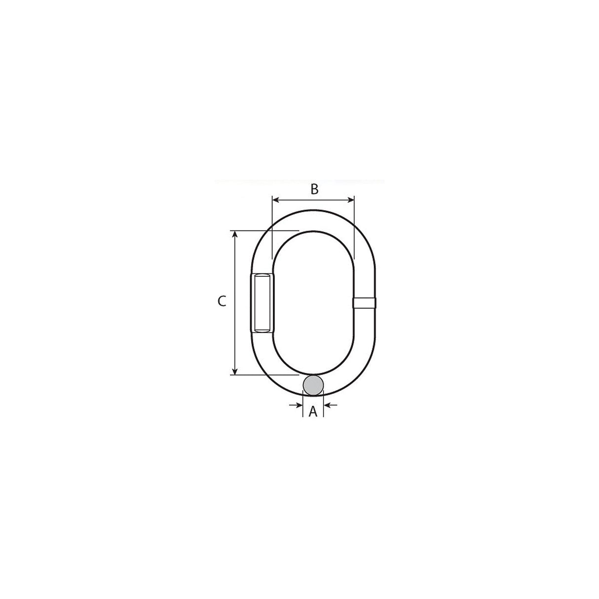 Acco Peerless Chain Acco/Peerless 8451100 V10 Chain Oblong Master Link, 5/8" - 8451100