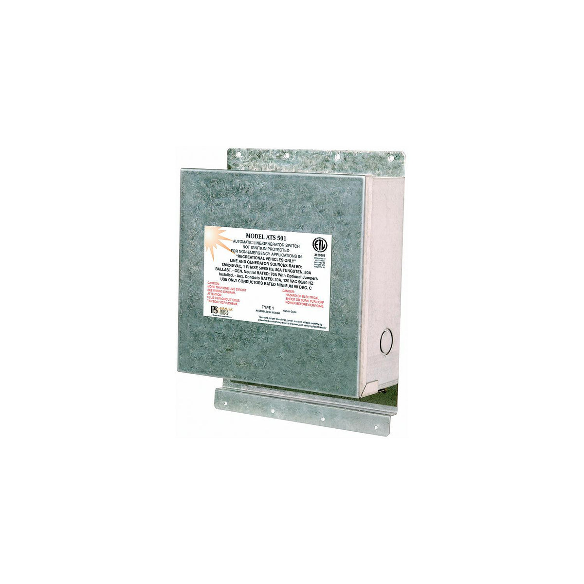 Parallax Power Supply Parallax ATS503 120/240V 50A ATS Line Generator Switch - image 1