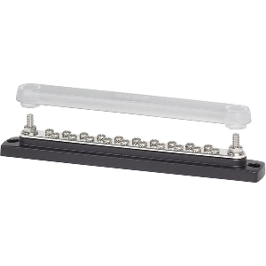 Blue Sea Systems Blue Sea 2312, 150 Ampere Common Busbar 20 x 8-32 Screw Terminal with Cover