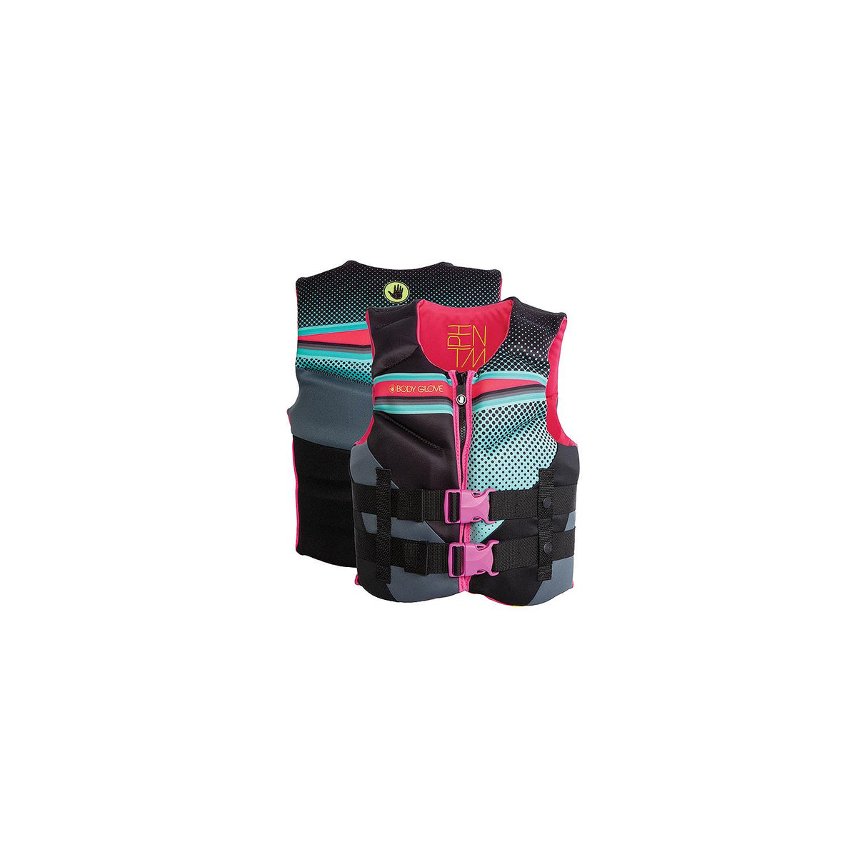 Body Glove Vests Body Glove 23324YAQUPNK Youth Phantom Evoprene Vest, Aqua/Pink - 23324YAQUPNK