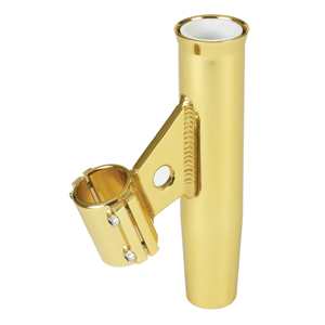 Lee's Tackle Lee's Clamp-On Rod Holder - Gold Aluminum - Vertical Mount - Fits 1.315" O.D. Pipe - RA5002GL