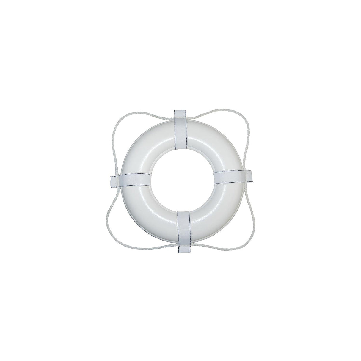Taylor Made Products Taylor Vinyl Coated Foam Life Ring, 20" White w/White Rope, 6/case - 2020122283