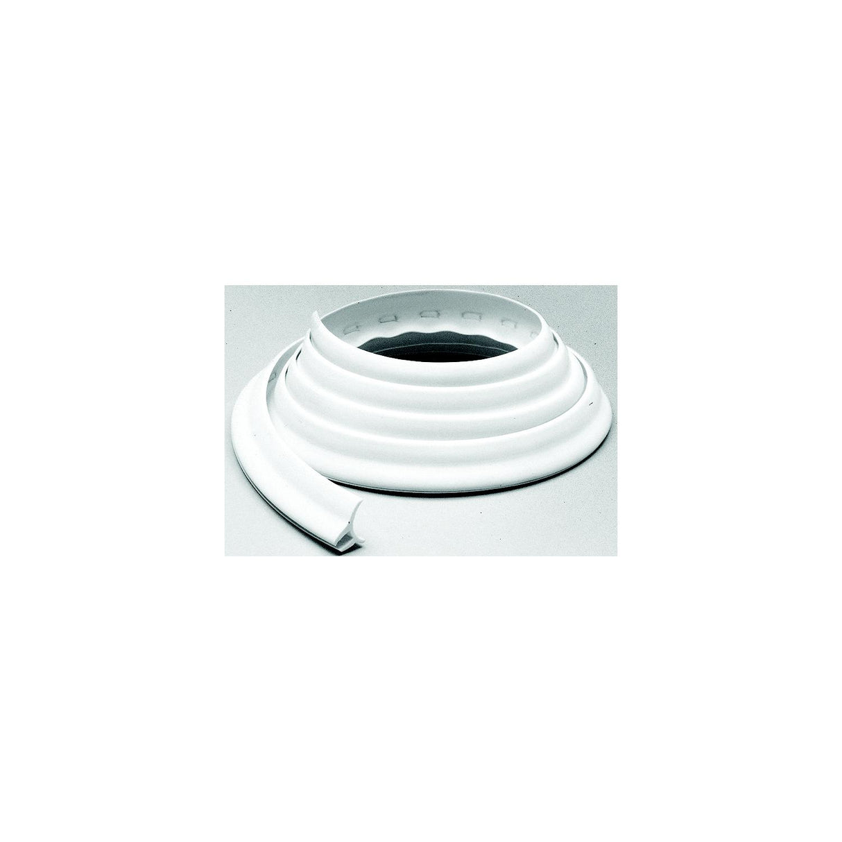 Taylor Made Products Taylor White Twin-Flap Vinyl Deck Channel 1/4" W x 5/8" H x 110" L - 2020108926