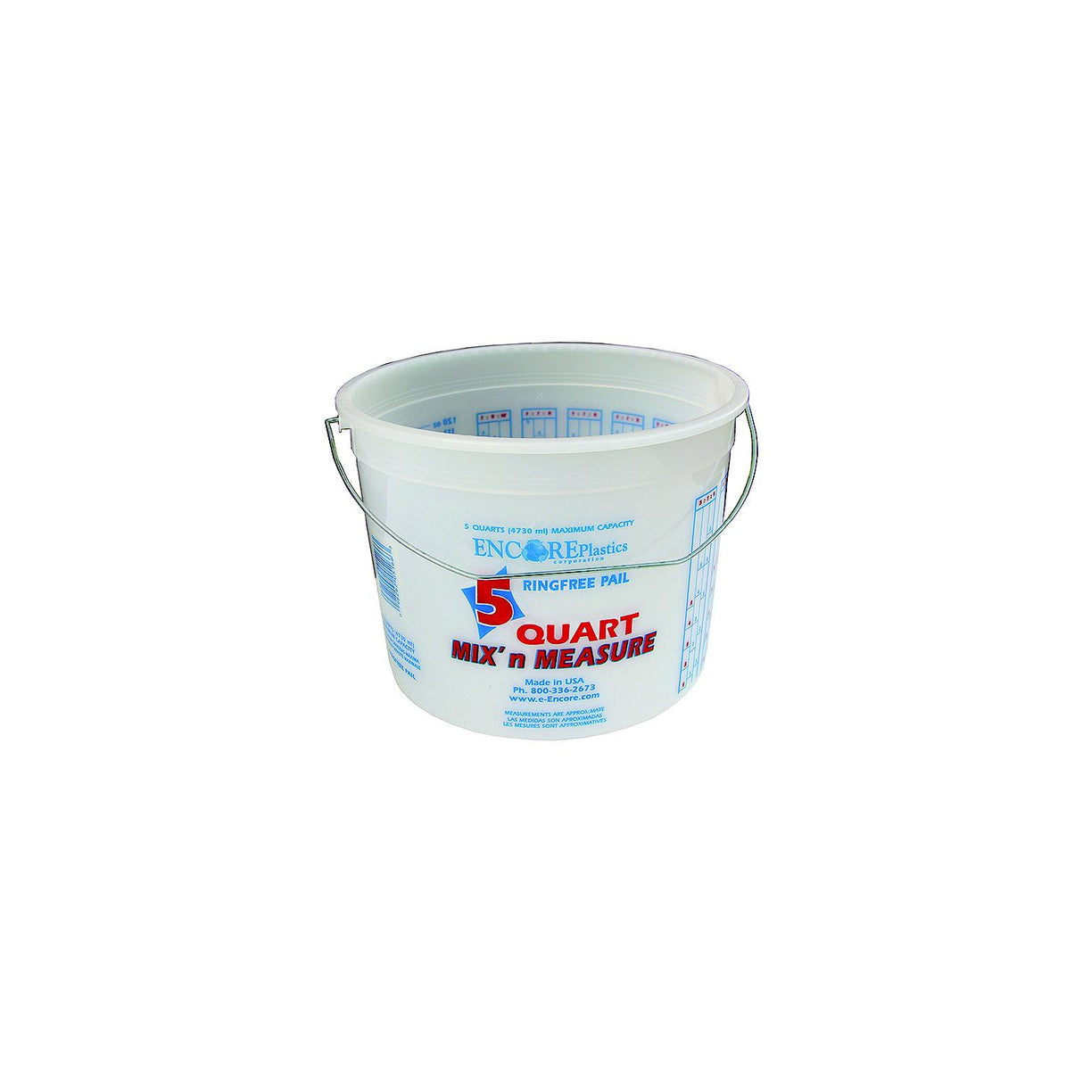 Encore Plastic Pail 5 Qt. w/Ring