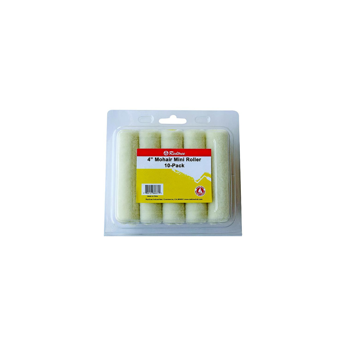 Redtree 36031 4" Mohair Mini Roller Refill, 10/Pk - 36031
