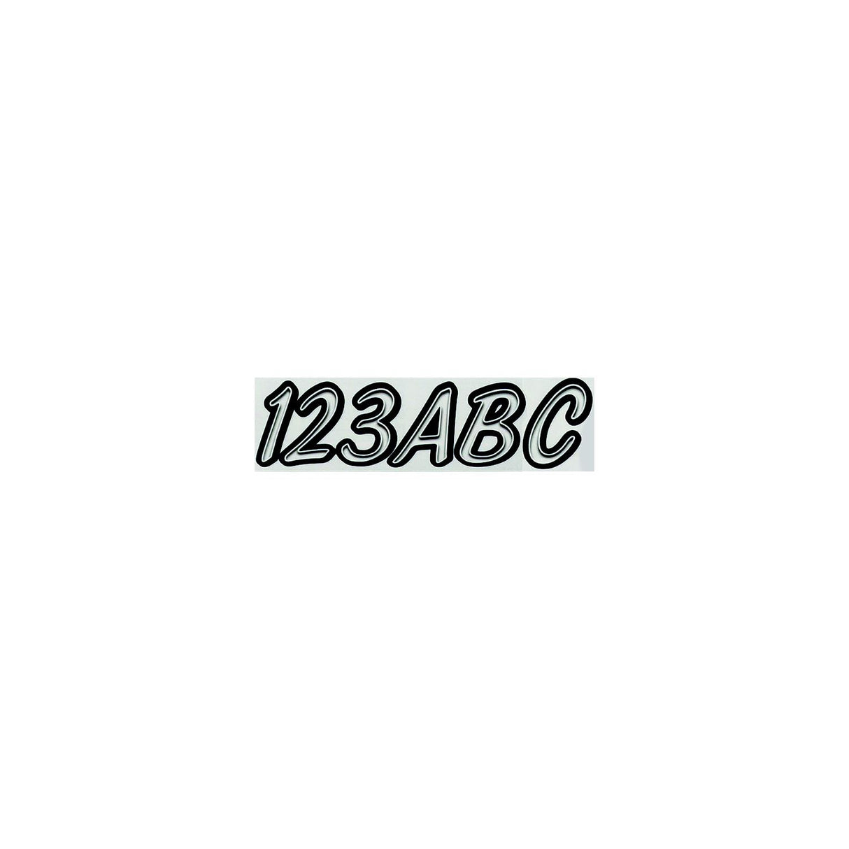 Hardline Products Hardline Series 400 Registration Kit, Smooth Cursive Font With Left to Right Color Gradation (Includes 4 Sets of 3" A-Z, 0-9) - 400CLBLK