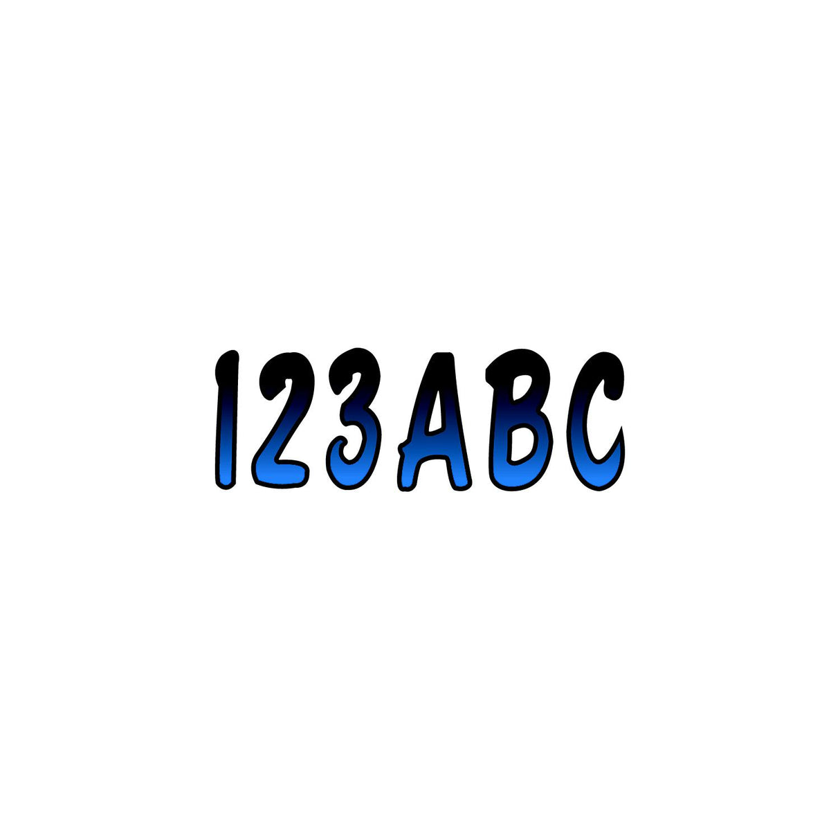Hardline Products BLBKG200 Letter Kit Lgt Ble With Black Marine Boat