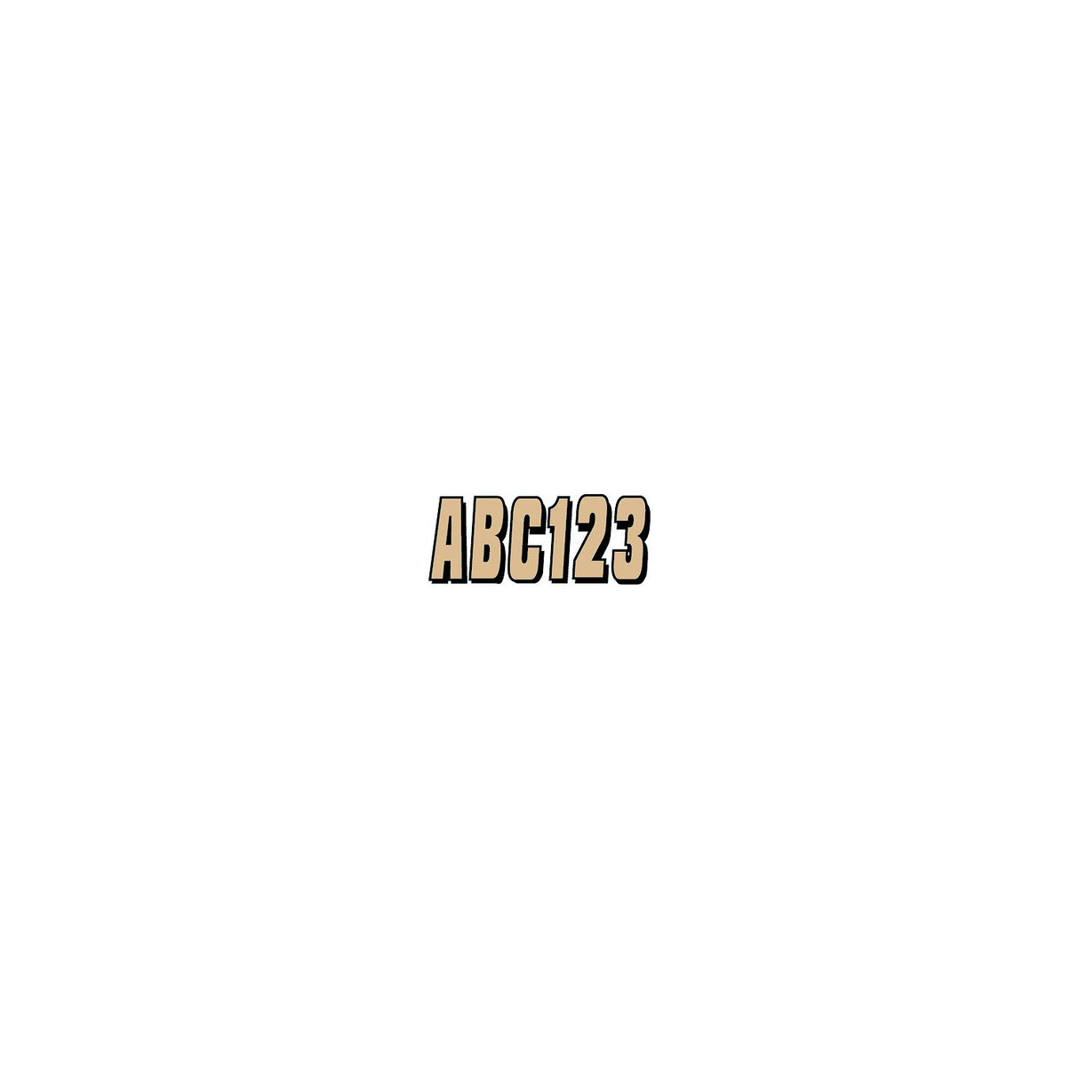 Hardline Products Hardline Series 320 Registration Kit, Solid Color Block Font With Drop Shadow (Includes 4 Sets of 3" A-Z, 0-9), Brown/Black