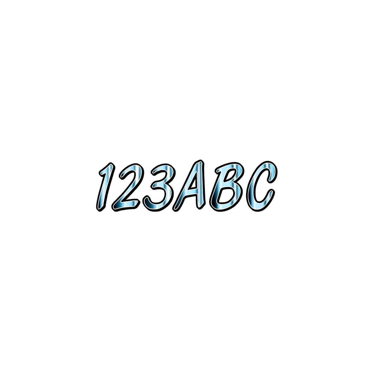 Hardline Products CHBKG400 Letter Kit Chr/Black Marine Boat