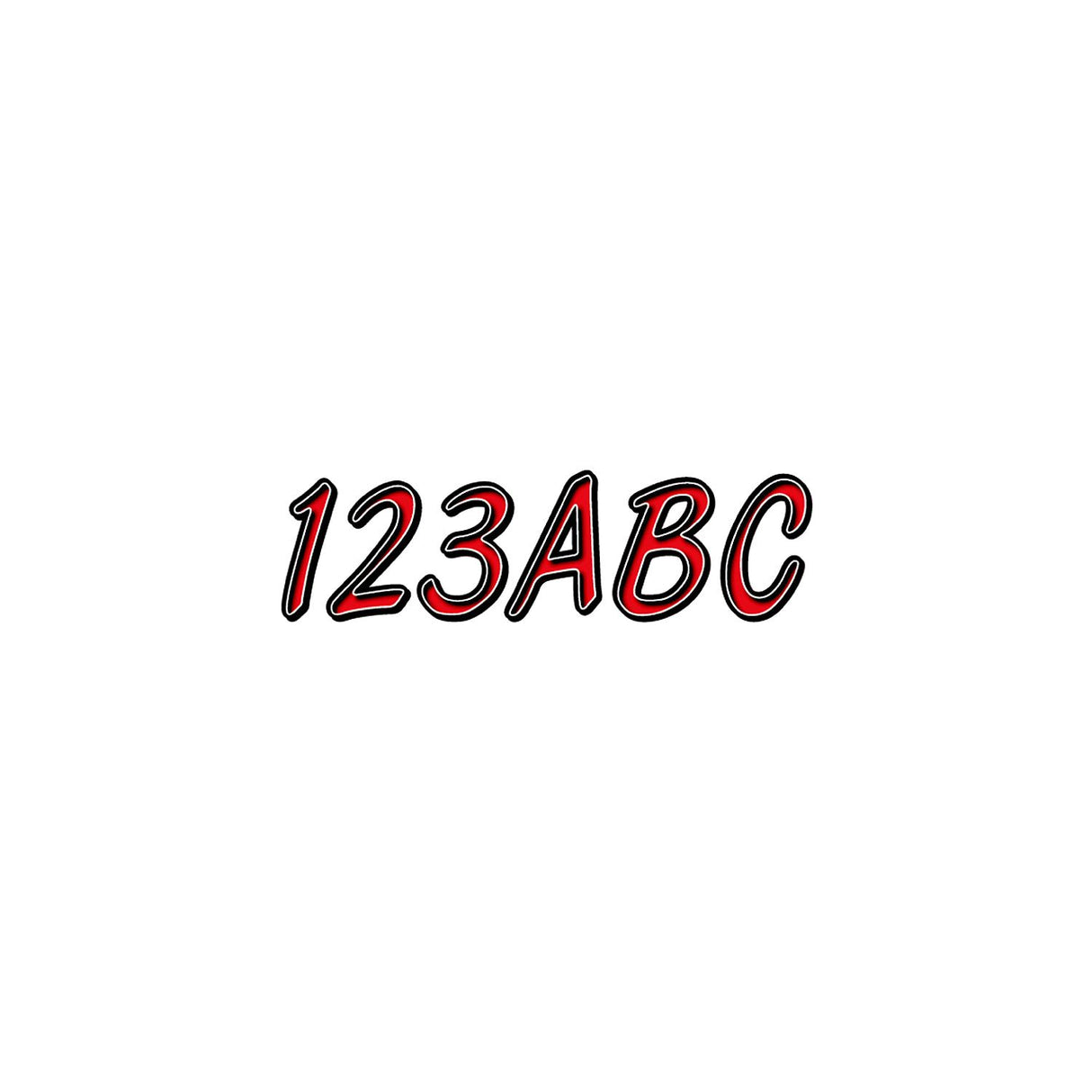 Hardline Products REBKG400 Letter Kit Red/Black Marine Boat