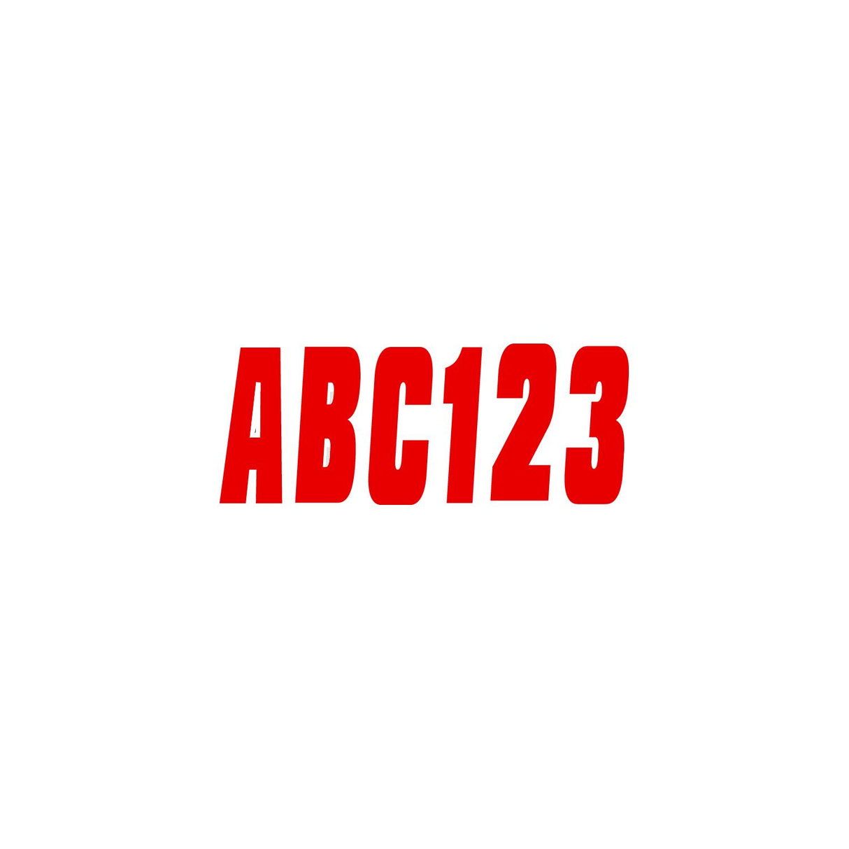 Hardline Products Hardline Series 350 Registration Kit, Solid Color Font (Includes 4 Sets of 3" A-Z, 0-9) - RED350EC