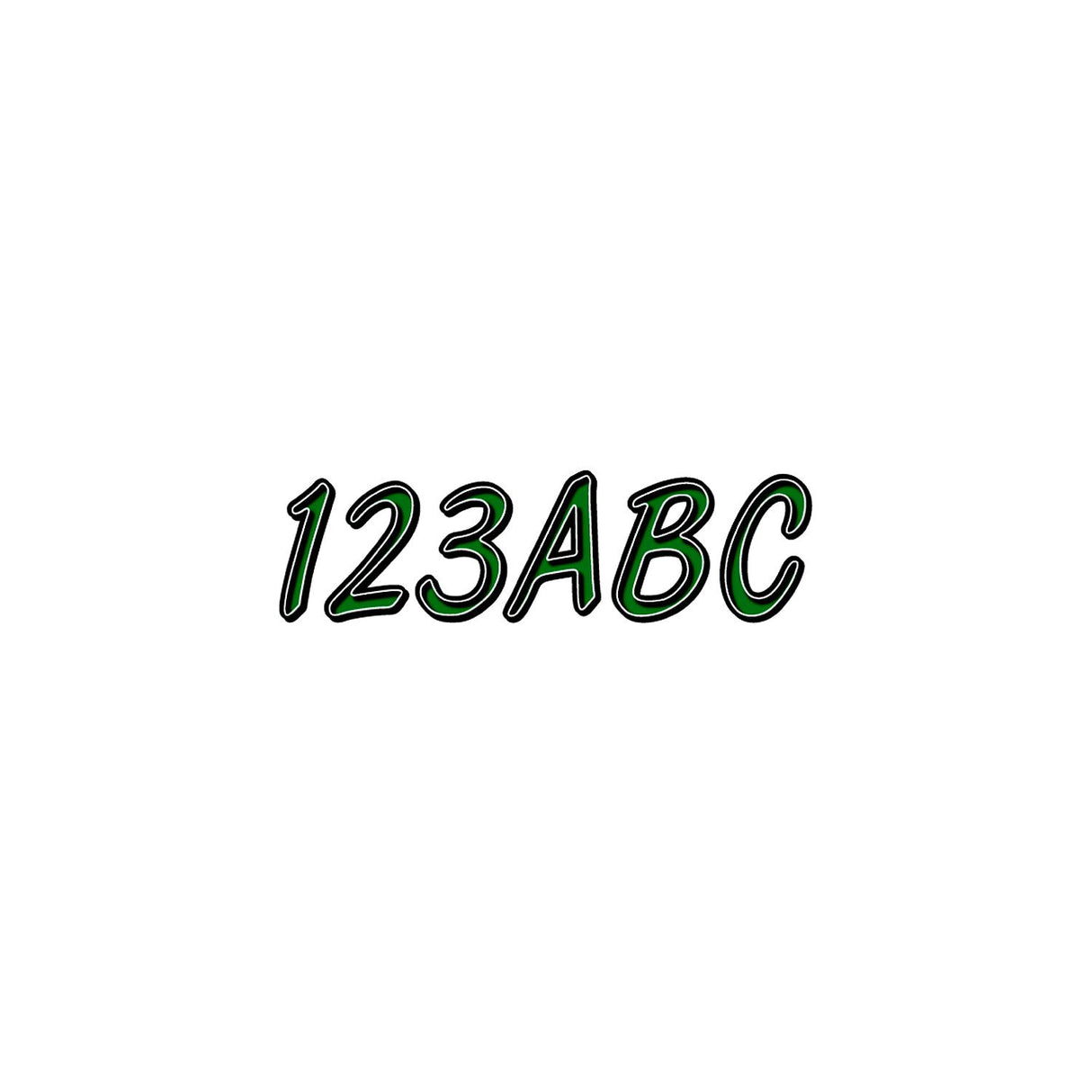 Hardline Products Hardline Series 400 Registration Kit, Smooth Cursive Font With Left to Right Color Gradation (Includes 4 Sets of 3" A-Z, 0-9) - TEBKG400