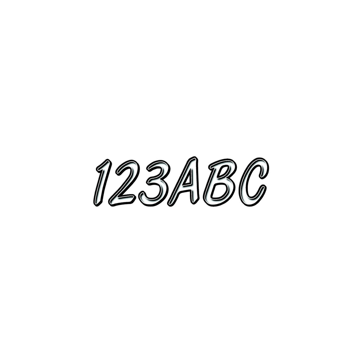 Hardline Products WHBKG400 Letter Kit White/Black Marine Boat