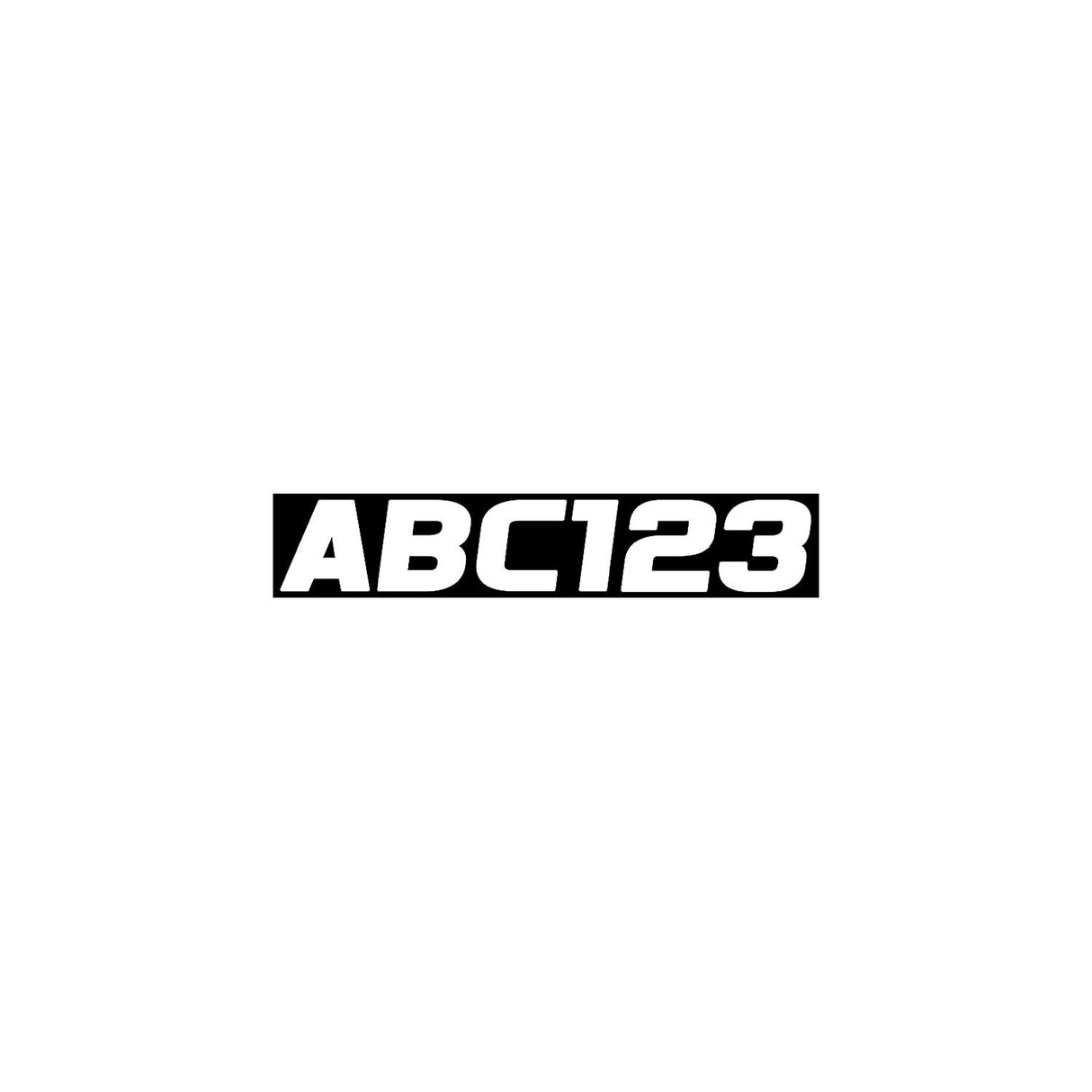 Hardline Products Hardline Series 700EC Registration Kit, Solid Fill Colors With Black Outlines and Slanted European Font (Includes 4 Sets of 3" A-Z, 0-9) - WHI700EC