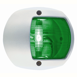 Perko LED Side Light - Green - 12V - White Plastic Housing - 0170WSDDP3