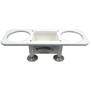 Deep Blue Marine Double Drink Holder w/Center Storage - SB-2