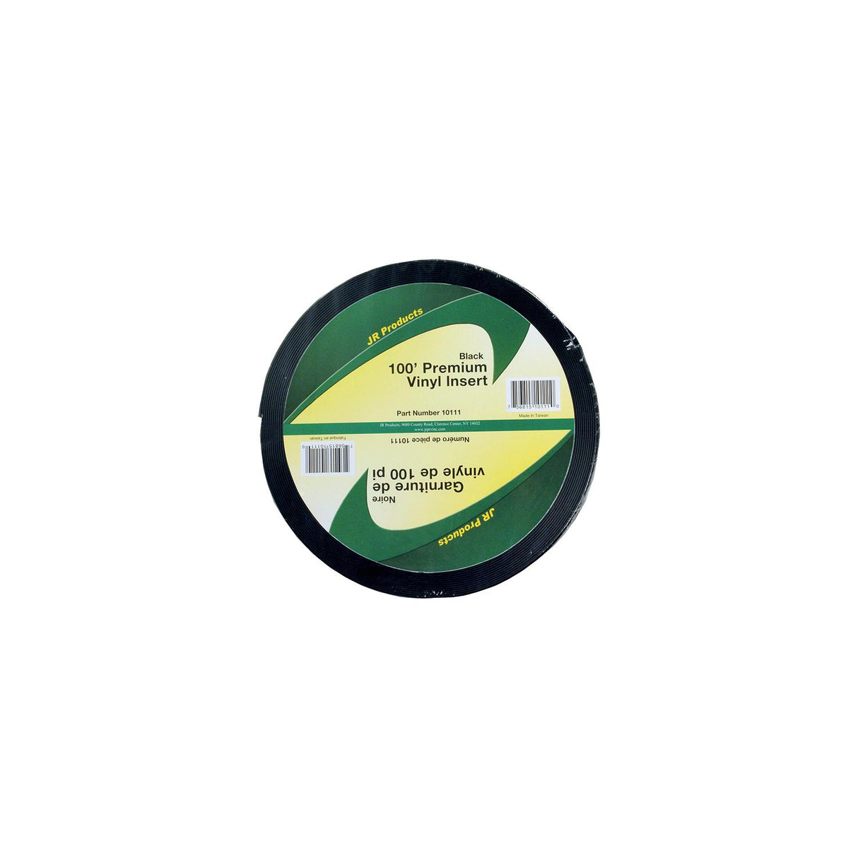 JR Products Vinyl Insert - Premium, 100' Black - 10111 - image 1