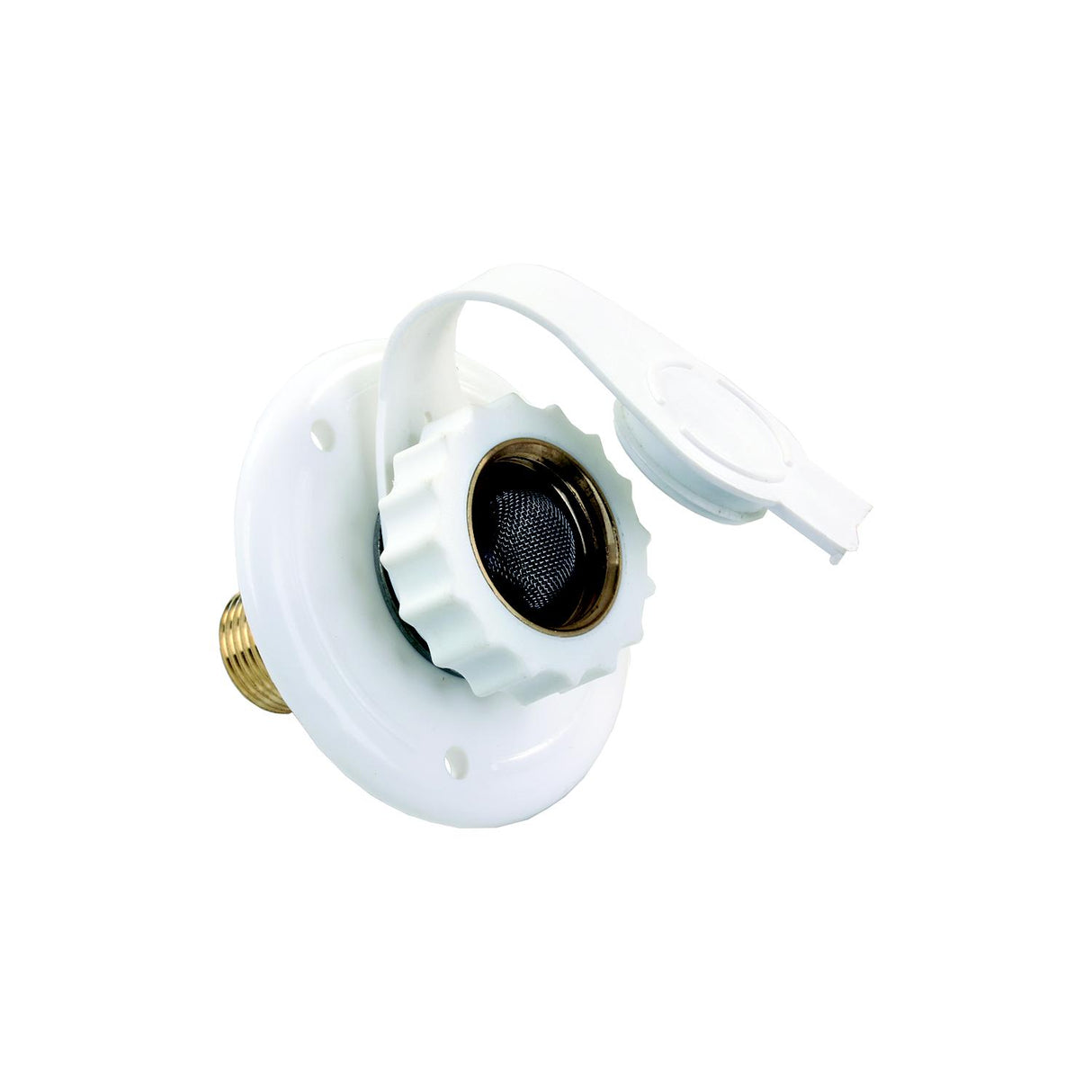 JR Products 62145 White Plastic RV City Water Flange - image 1