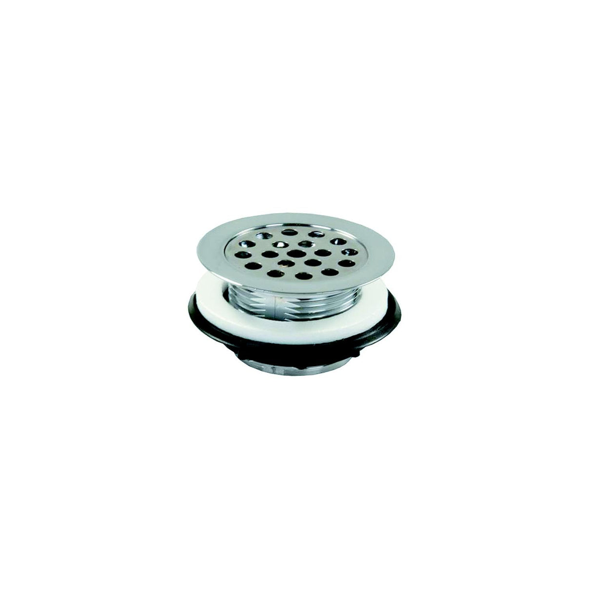 JR Products 95175 Chrome Plastic RV Shower Strainer with Grid - image 1