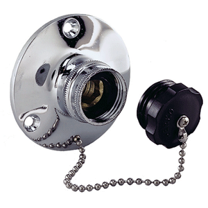Perko Water Inlet Fitting w/Plug - 0499DP0CHR
