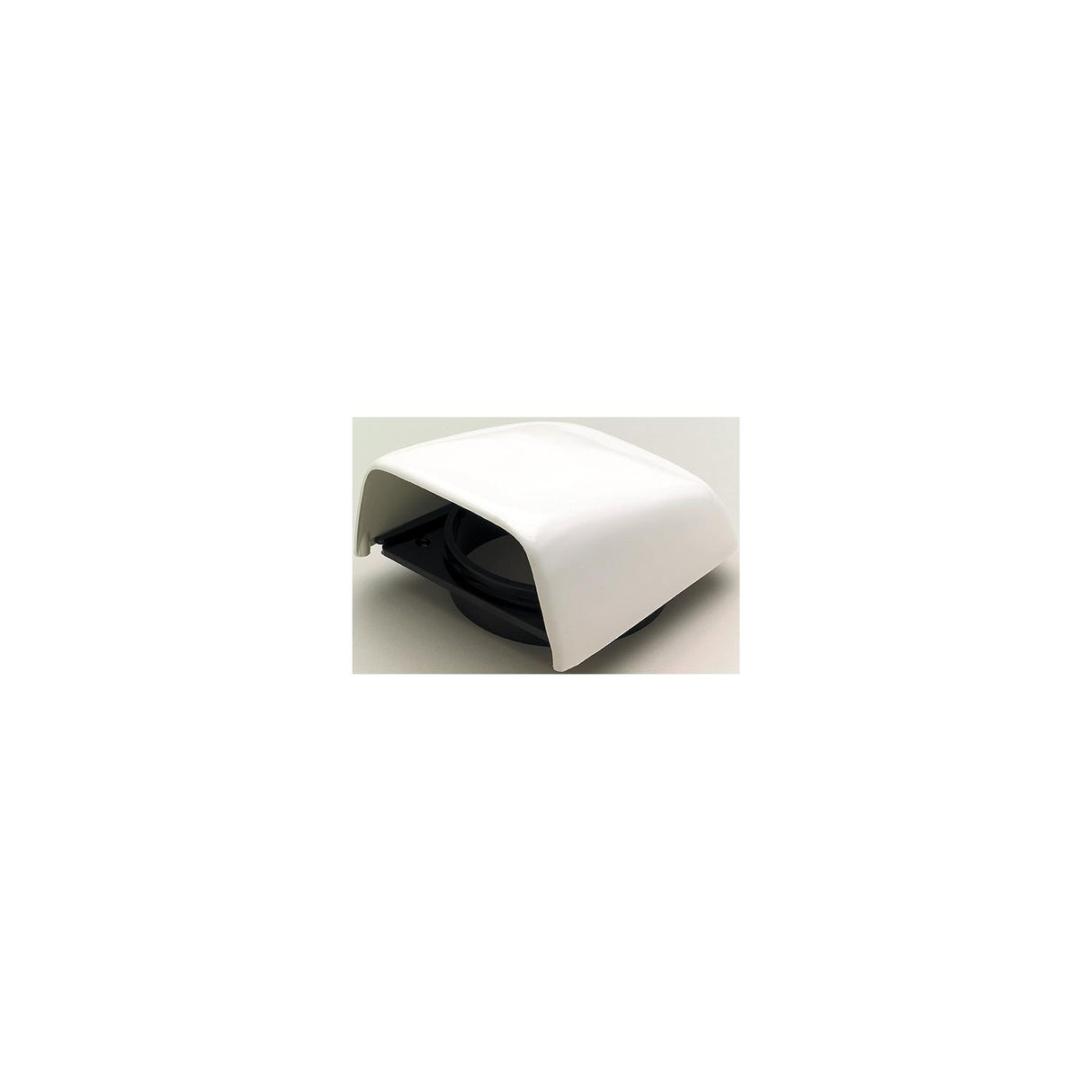 Beckson C8 Snap On Clam Vent With Hose Adapter, White 5-1/2" W x 6-1/4" D x 2-1/2" H - C-8