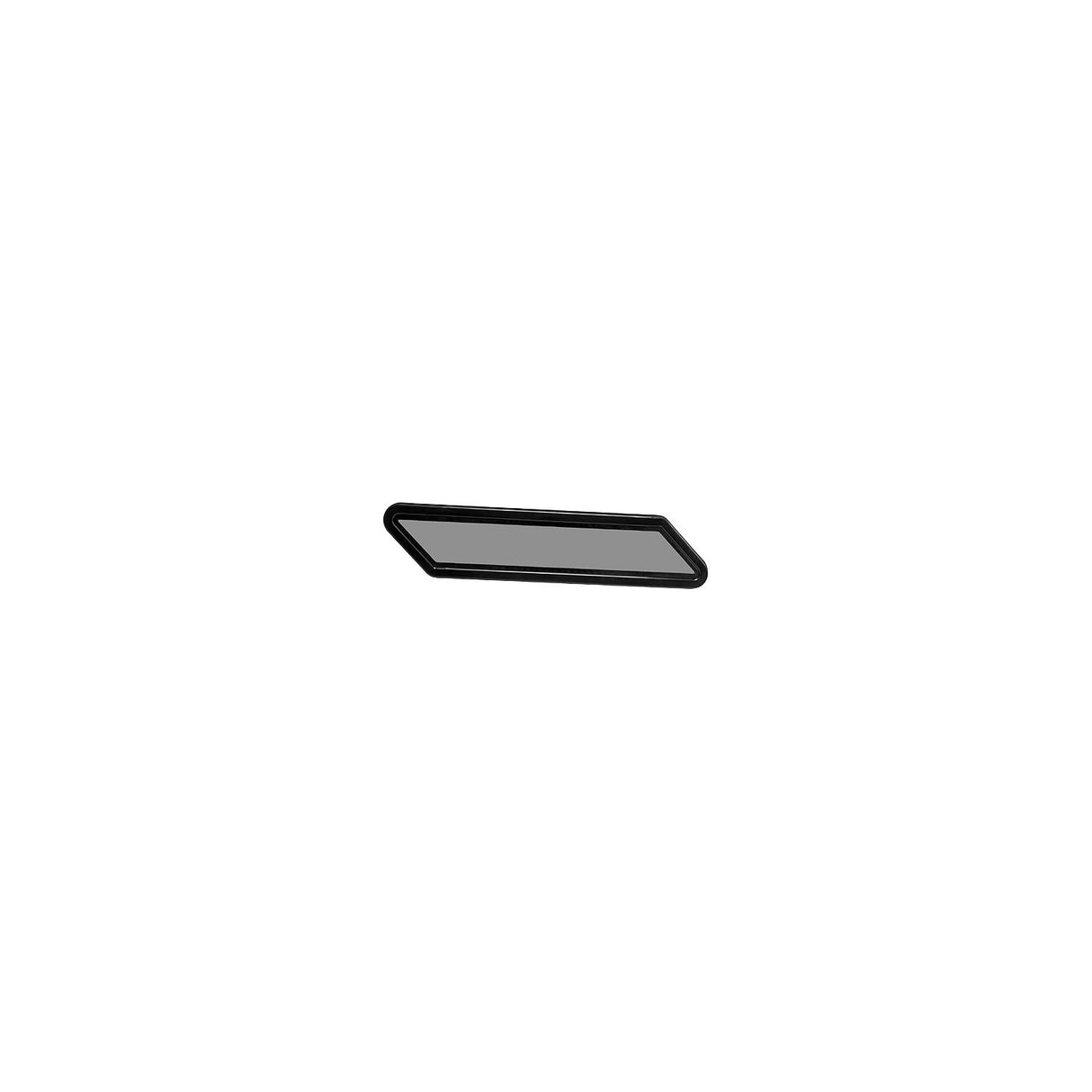 Beckson PF128 Newport Parallelogram Fixed Port, Black Body, Smoked Lens (2 Per Box) - PF128BS