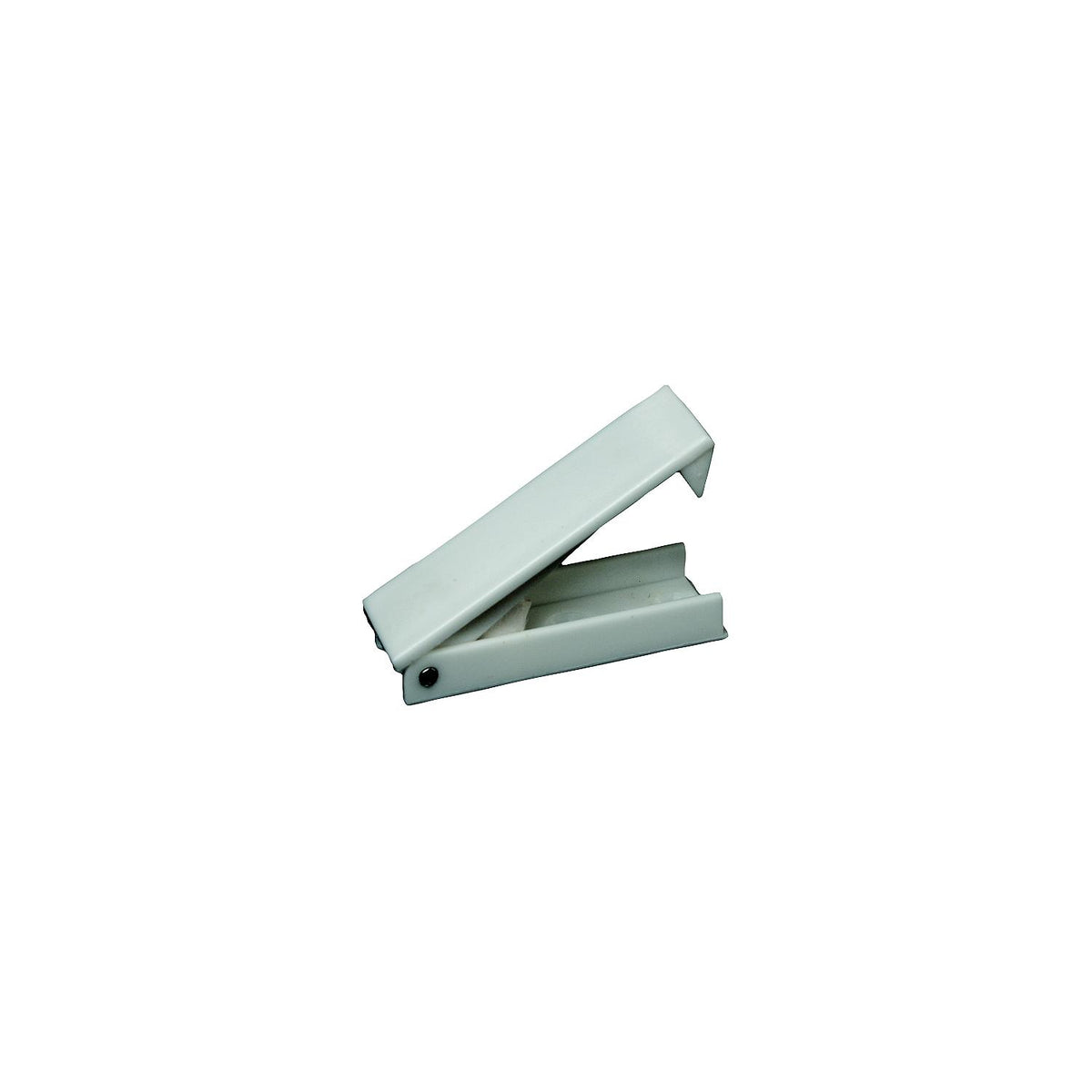 RV Designer Baggage Door Catch - White - squared - E212 - image 1