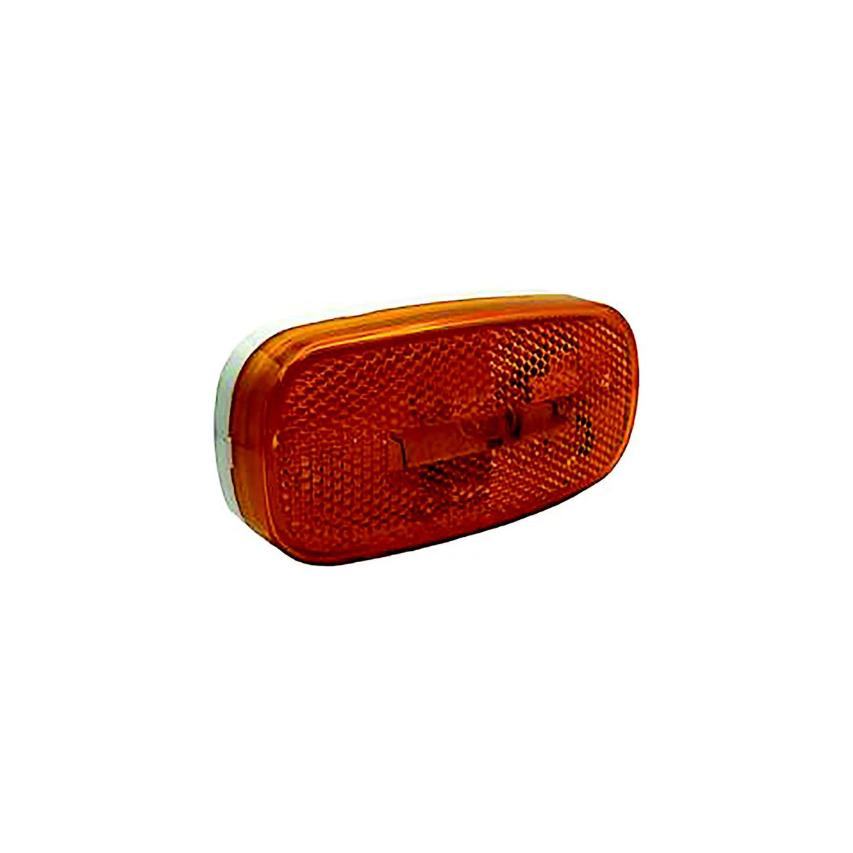 RV Designer L905 Oblong Reflex Incandescent Marker Light White base, Amber - image 2