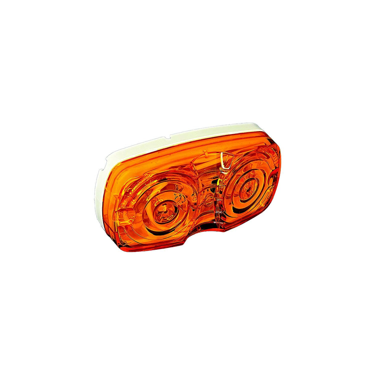 RV Designer L911 Double Bulls Eye LED Marker Light, Amber, 4" X 2" - image 2