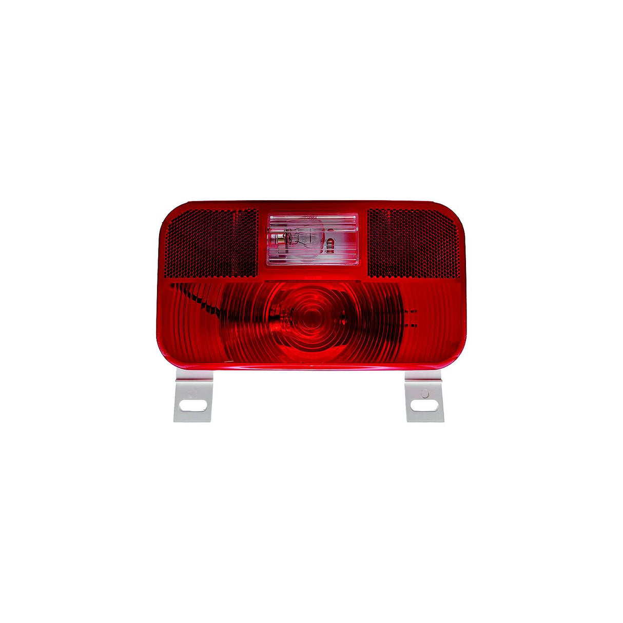 RV Designer L971 Incandescent Rectangular License Light & Bracket & Back Up With Reflex, Red, 8.5625" X 4.625" - image 2