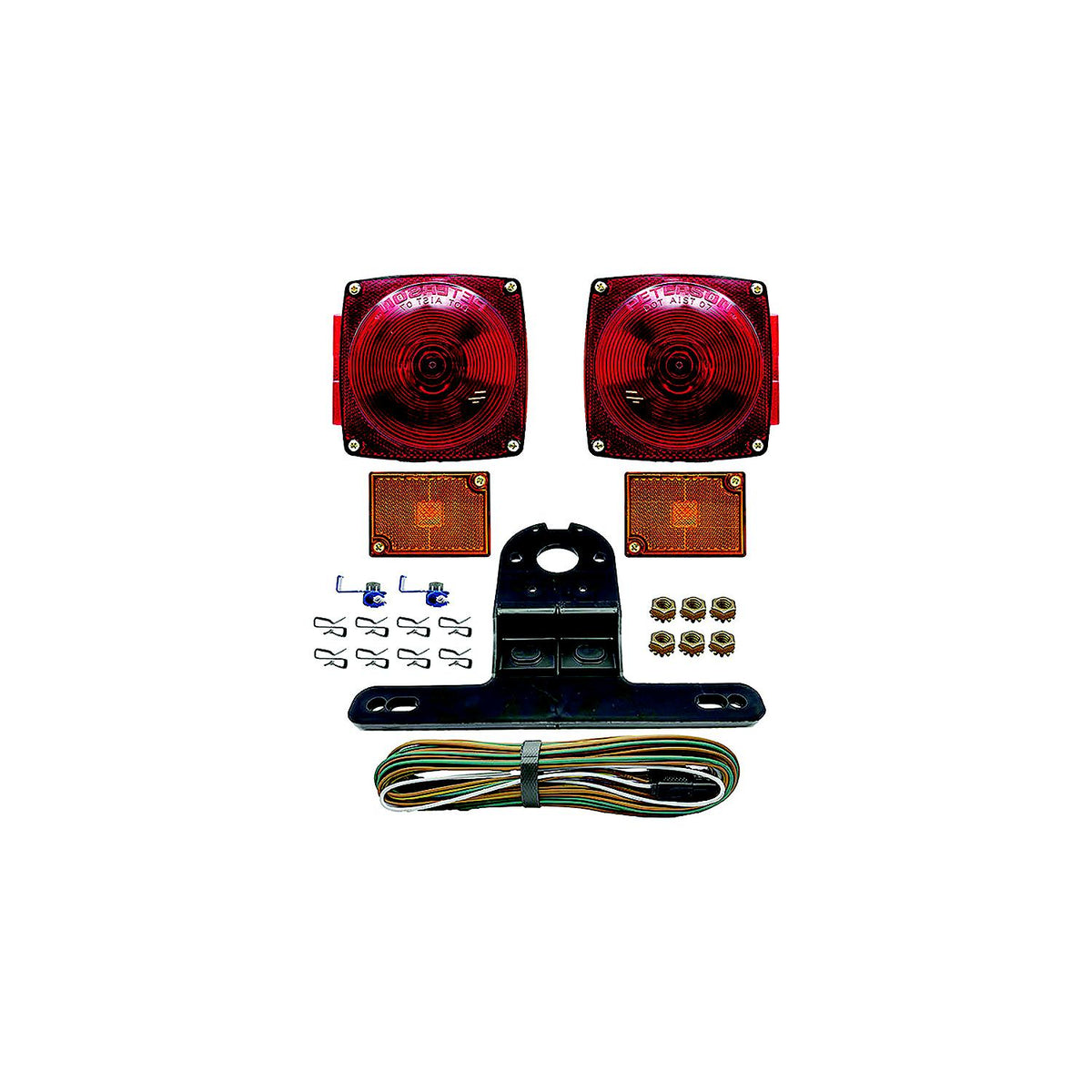 RV Designer L990 Rear Trailer Light Kit, Under 80" Complete Kit, Red, White & Amber, 4.75" X 4.50" - image 2