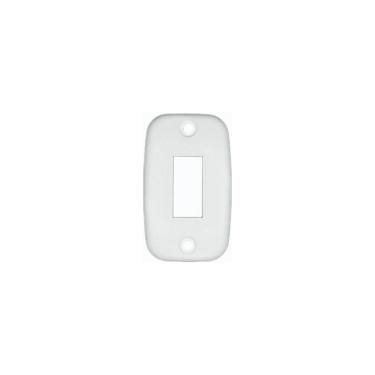 RV Designer White Single Mounting Plate - Cut-Out .550" x 1.125" - S381 - image 1
