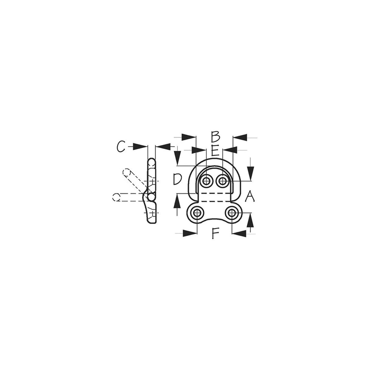 Sea-Dog Line Sea-Dog 048620 Folding D-Ring - 048620-1 - official Sea-Dog Line product image 3