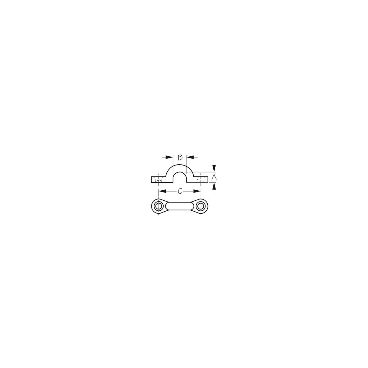 Sea-Dog Line Sea-Dog 0812421 Chrome Zinc Pad Eye, 5/cd - 081242-1 - official Sea-Dog Line product image 3