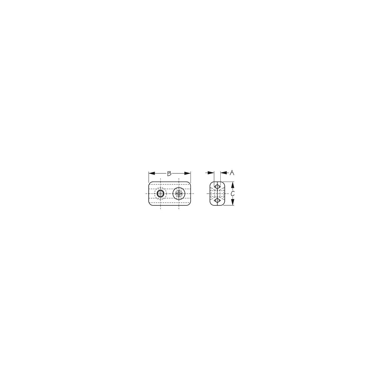 Sea-Dog Line Chrome Plated Zinc Cable Clamp, Pair - 091852-1 - image 2