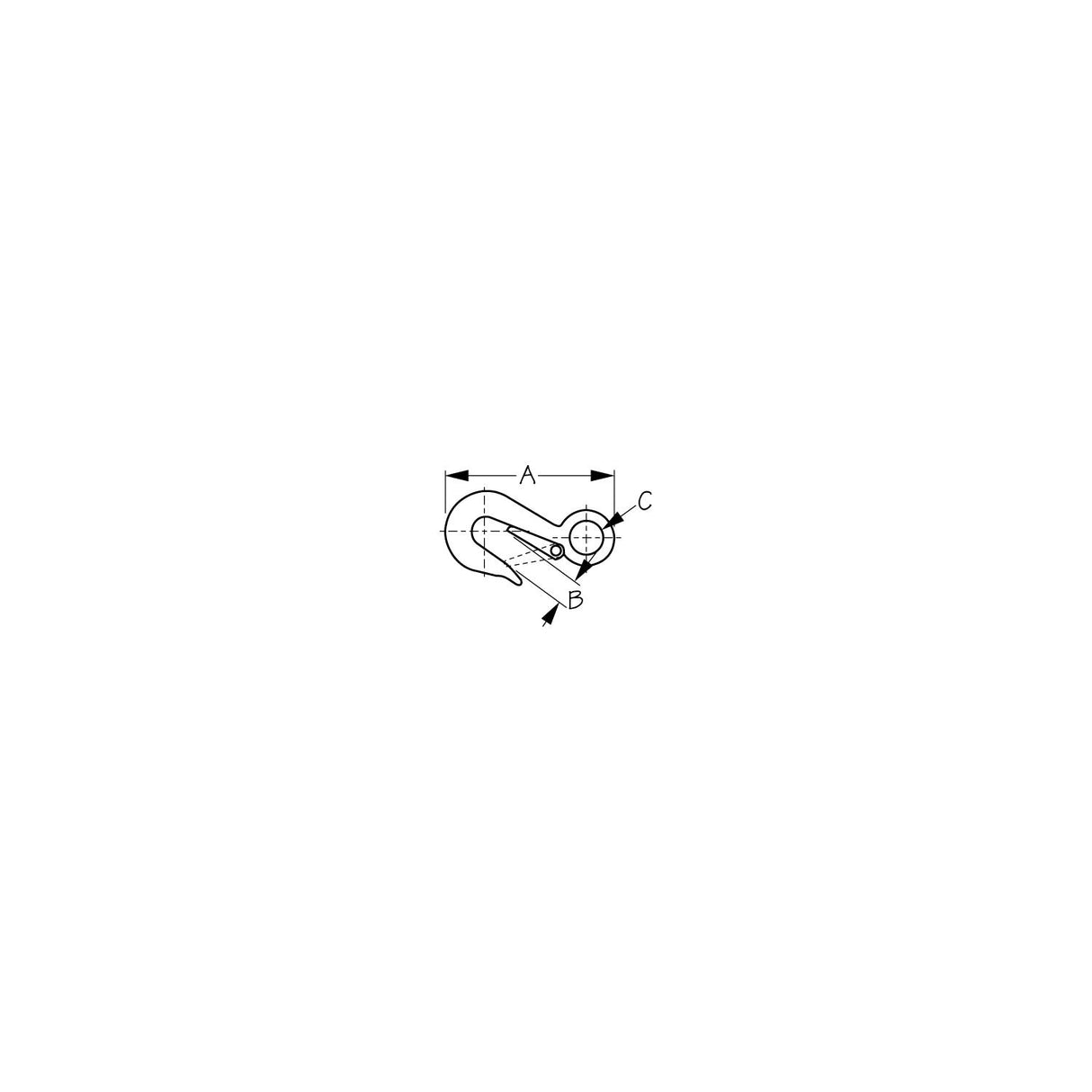 Sea-Dog Line SeaDog 1463051 Fast Eye Safety Snap Hook | 11.900 lb Capacity | 1/8" Diameter - 146305-1 - official Sea-Dog Line product image 3