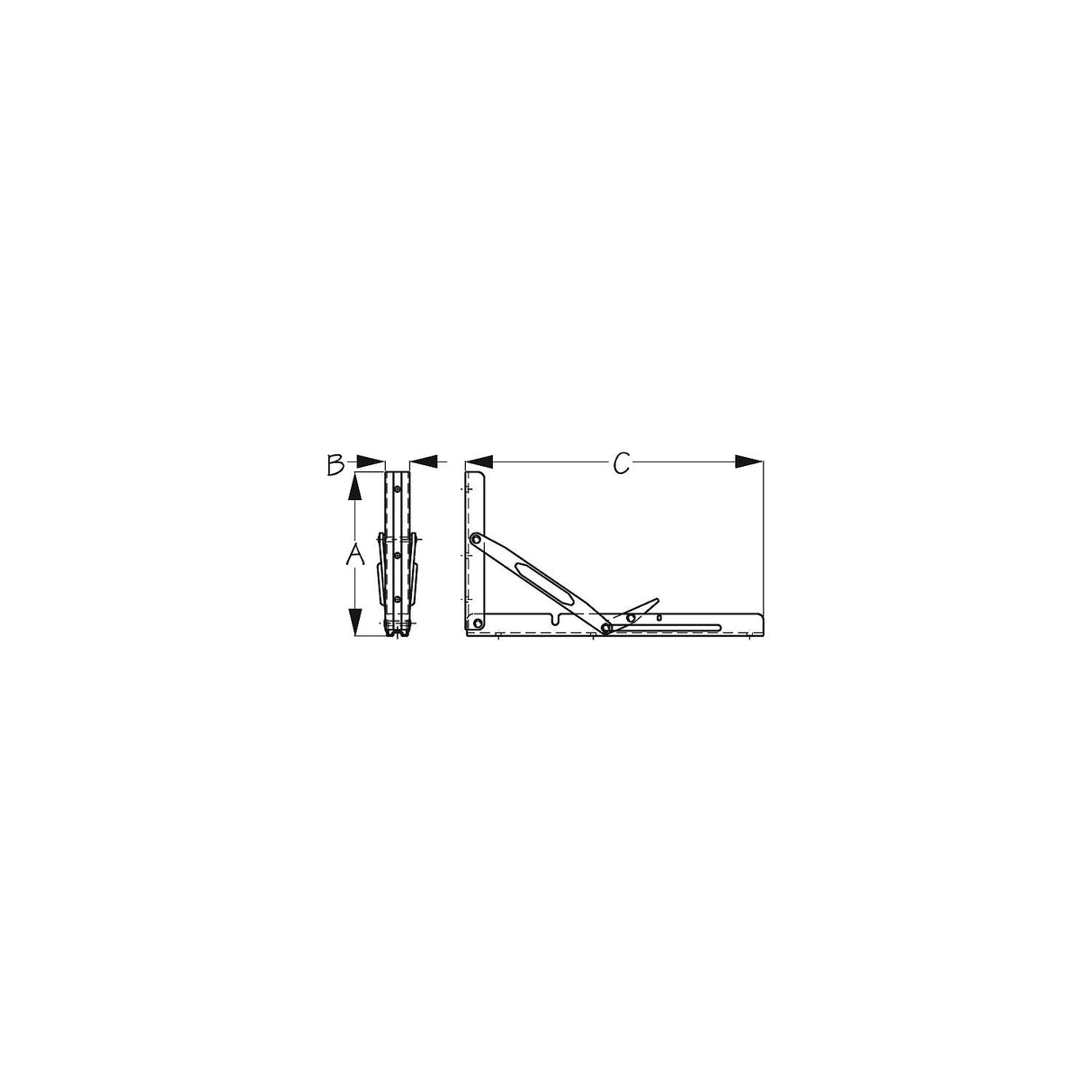 Sea-Dog Line SeaDog 221355 Heavy-Duty Folding Table Support Brackets, 1 pr. - 221355-1 - image 2