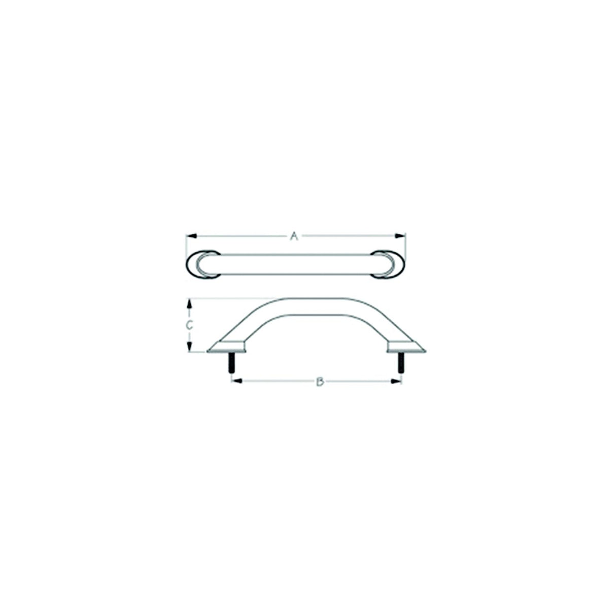 Sea-Dog Line SeaDog LED 12V Stud Mount Hand Rail | (6) Blue LED's | Formed 304 Stainless | 5/16" Fastener - 254509-1