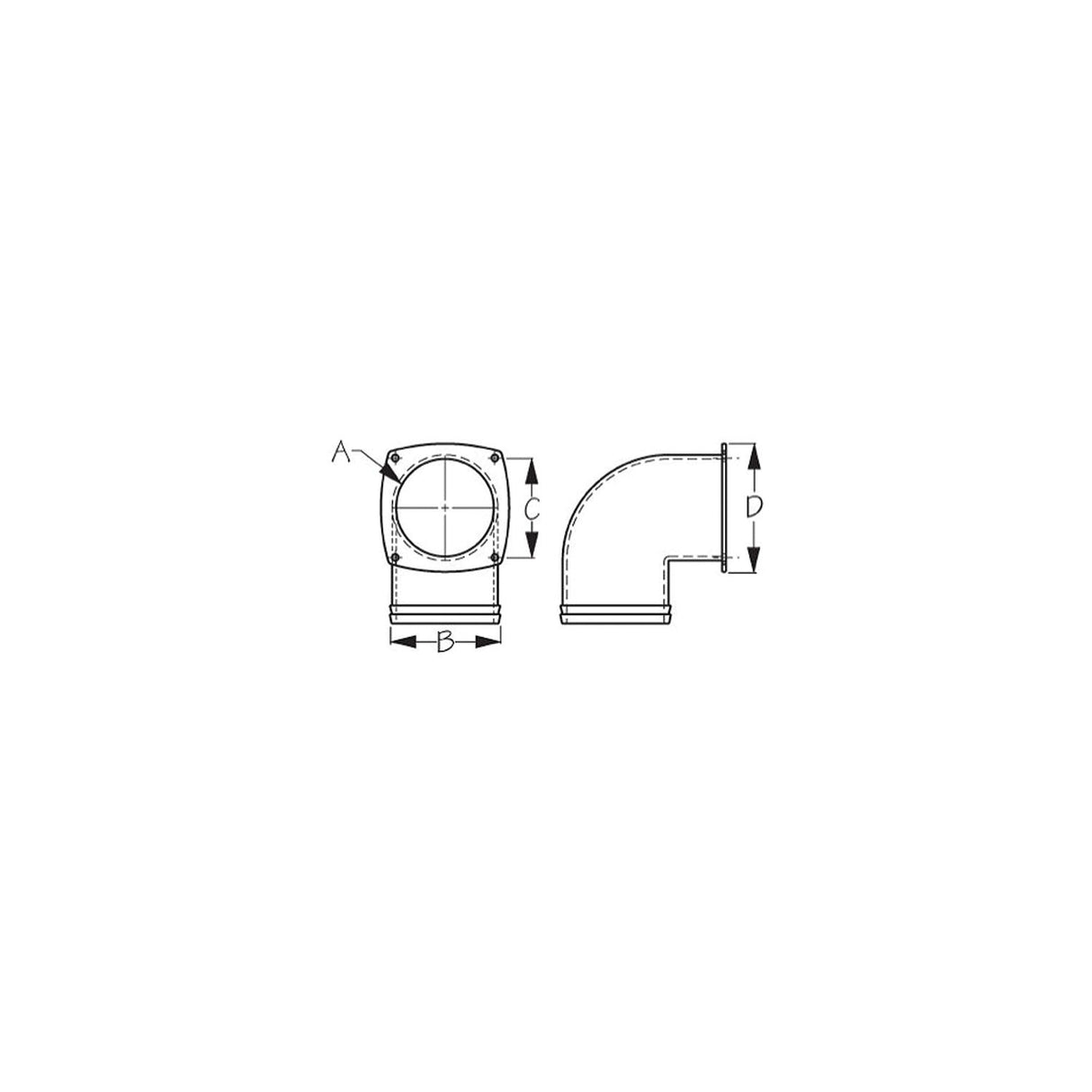 Sea-Dog Line Hose Vent Elbow, 3" - 337350