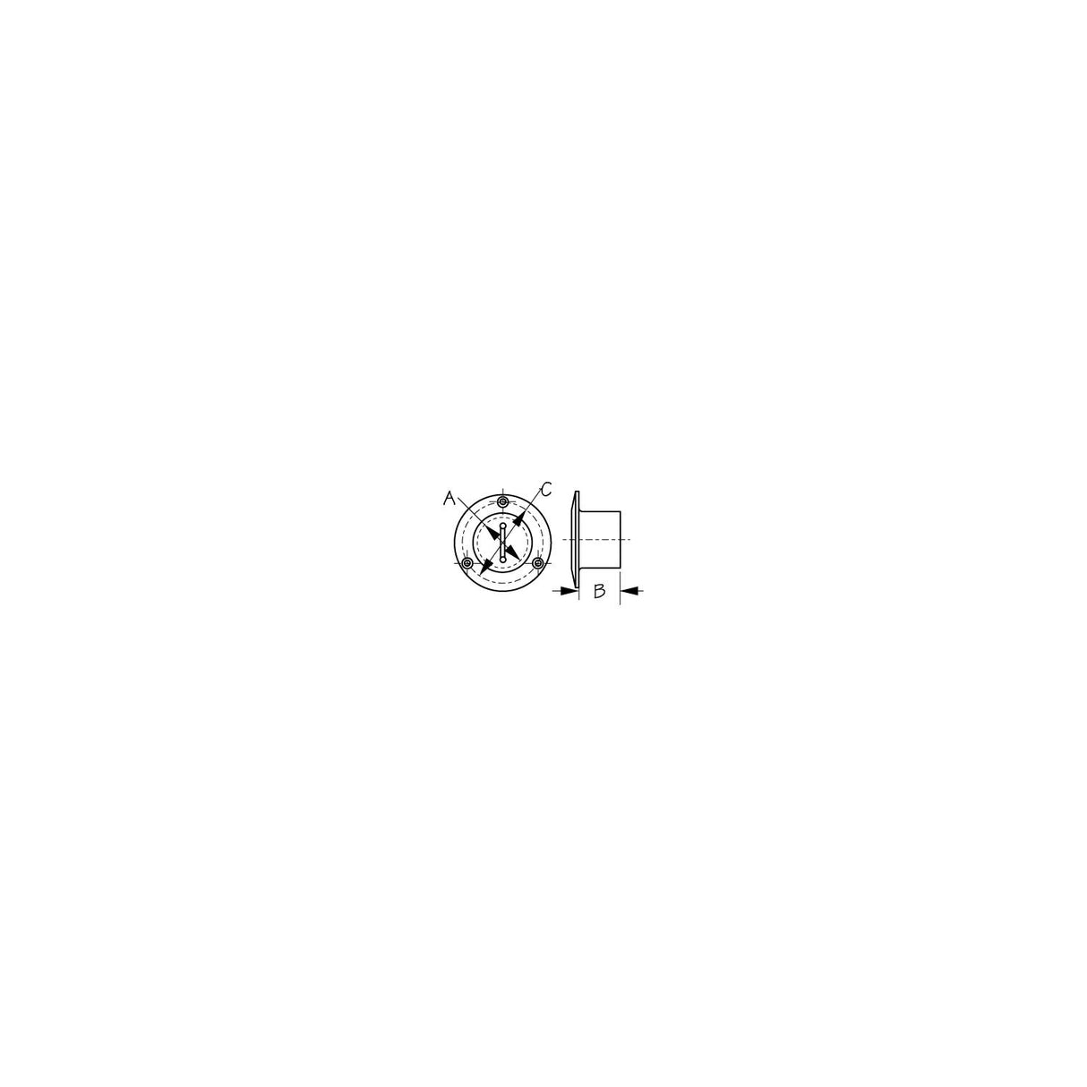 Sea-Dog Line Sea-Dog 3513511 Stainless Cast Pipe Deck Fill, Diesel - 351351-1 - official Sea-Dog Line product image 3