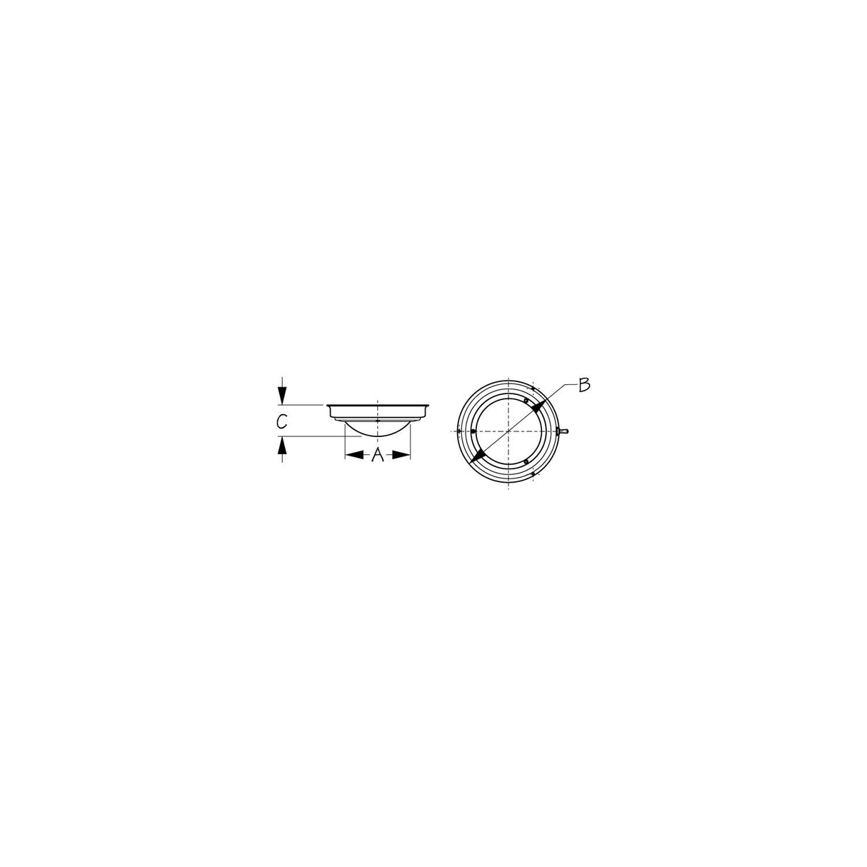 Sea-Dog Line SeaDog 4002001 Stainless Steel Dome Light, 12V with On/Off Switch, 6-3/4" Dia. - 400200-1