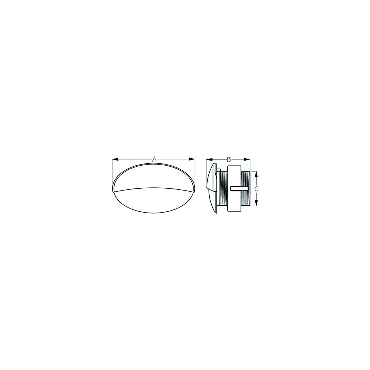 Sea-Dog Line SeaDog 401275 LED Flush Mount Oval Courtesy Light with Stainless Cover | White Finish - 401275-1 - official Sea-Dog Line product image 3