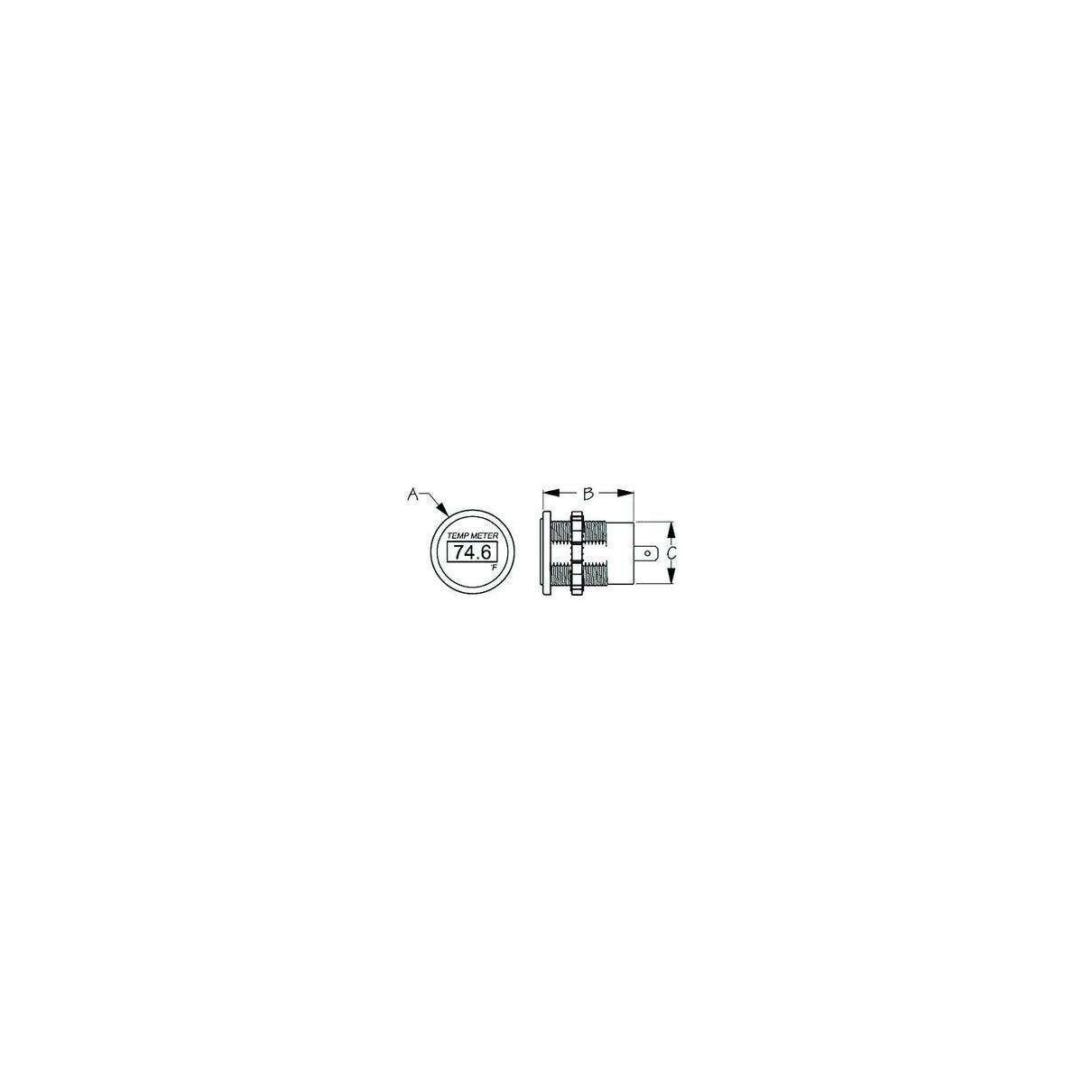 Sea-Dog Line Sea-Dog 4216181 LED Round Temperature Meter - 421618-1 - official Sea-Dog Line product image 3