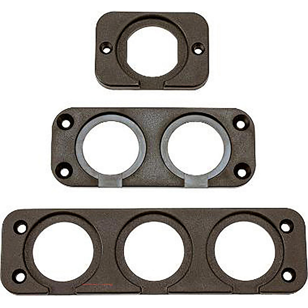 Sea-Dog, 4260221, Front Mount Socket Panel, A: 3-1/2", B: 1", C: 1-1/8", Black, Holes: 2, #8 FH - image 3