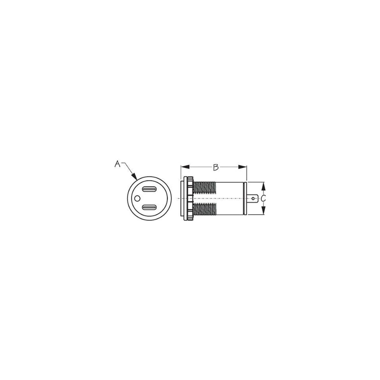 Sea-Dog Line Sea-Dog 4265221 Dual USB-C Power Socket - image 1