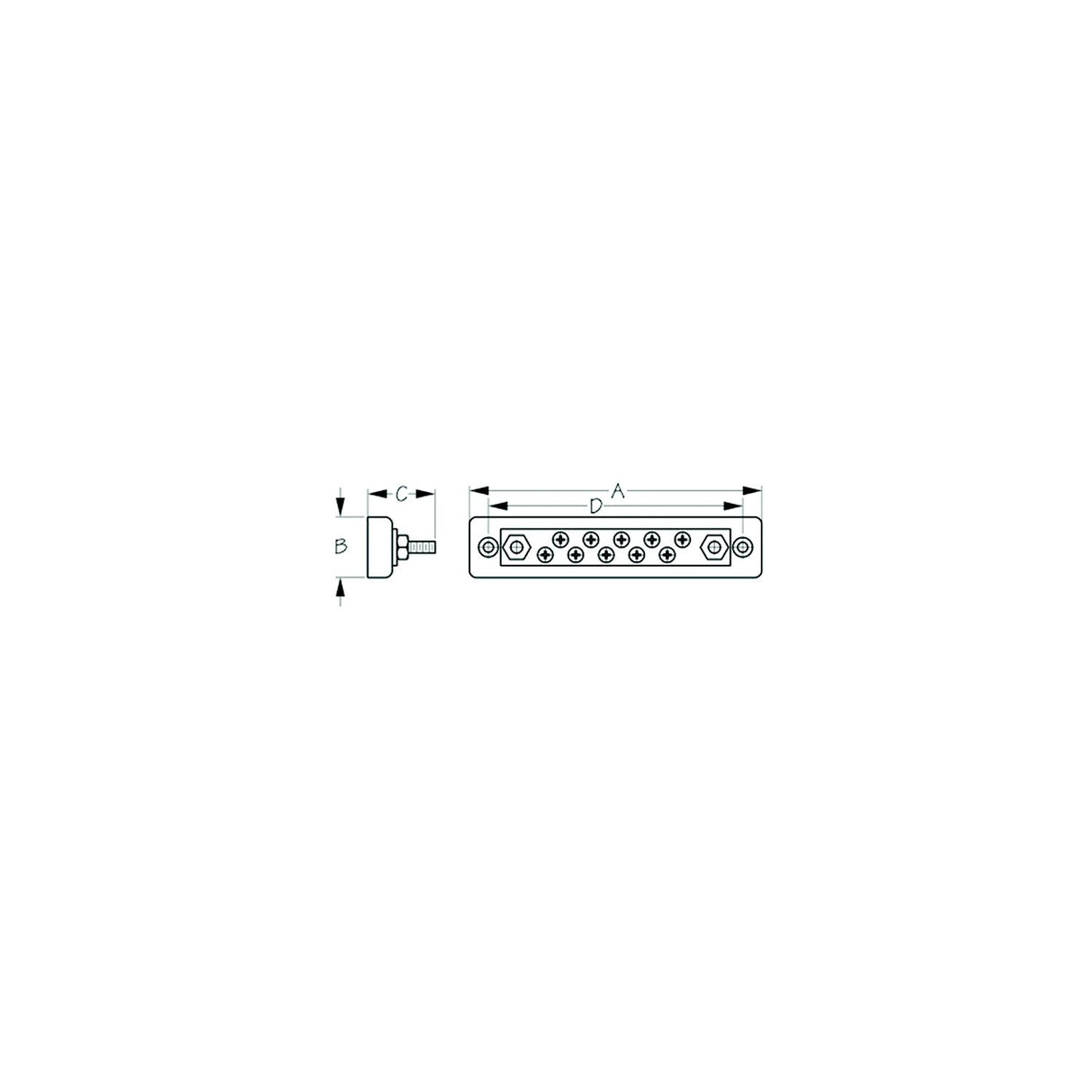 Sea-Dog Line Sea-Dog 4267221 Buss Bar 10 Screw Terminal Block, 6" - 426722-1 - official Sea-Dog Line product image 3