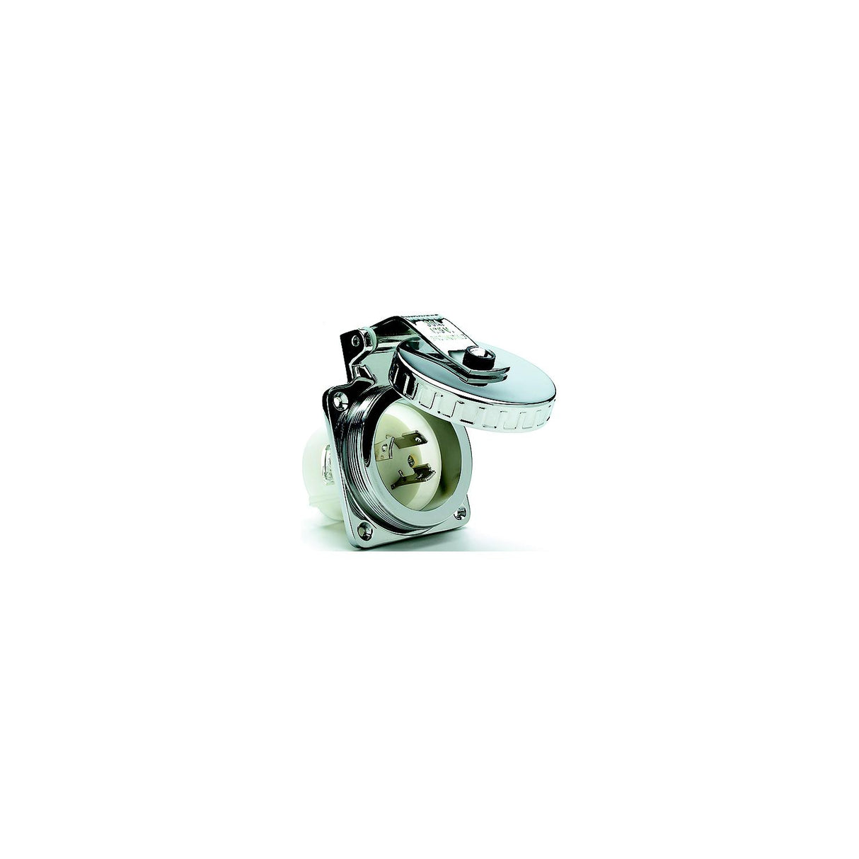 Hubbell HBL303SS Stainless Steel 30A 125V Shore Power Inlet | Hardware Included - HBL303SS