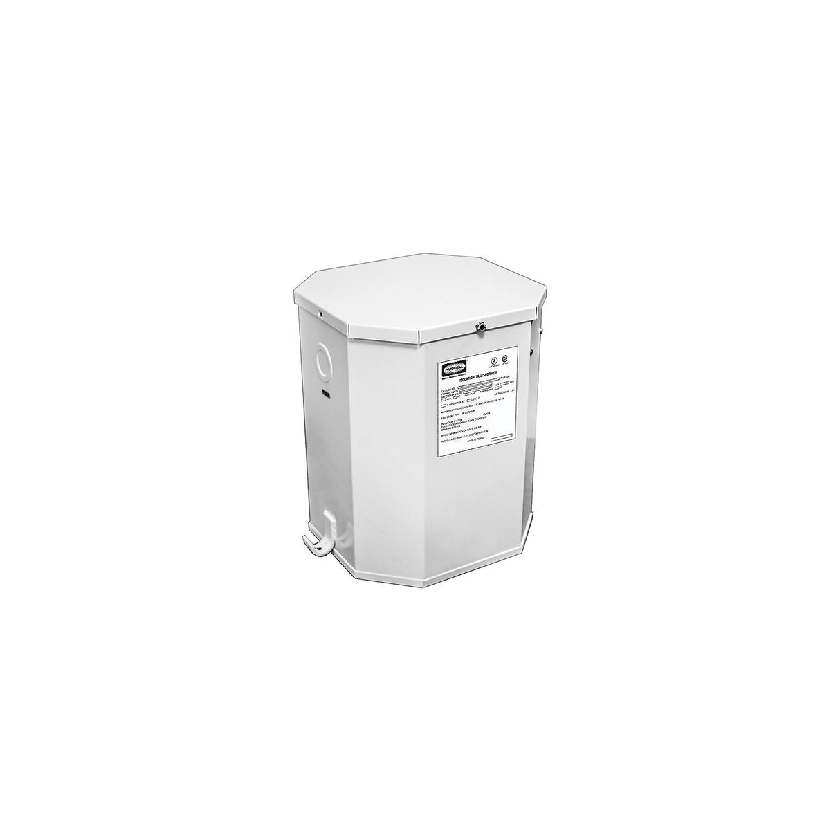 Hubbell Marine Isolation Transformer, White Powder Coat, 15 kVA, 60 Hz - HBL50AITW